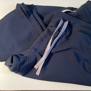 Figs Large Kade High Waisted Cargo scrub Pants Dark Harbor